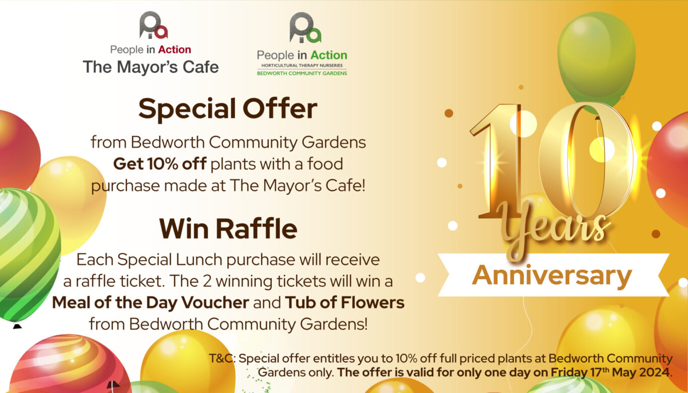 10 years cafe poster