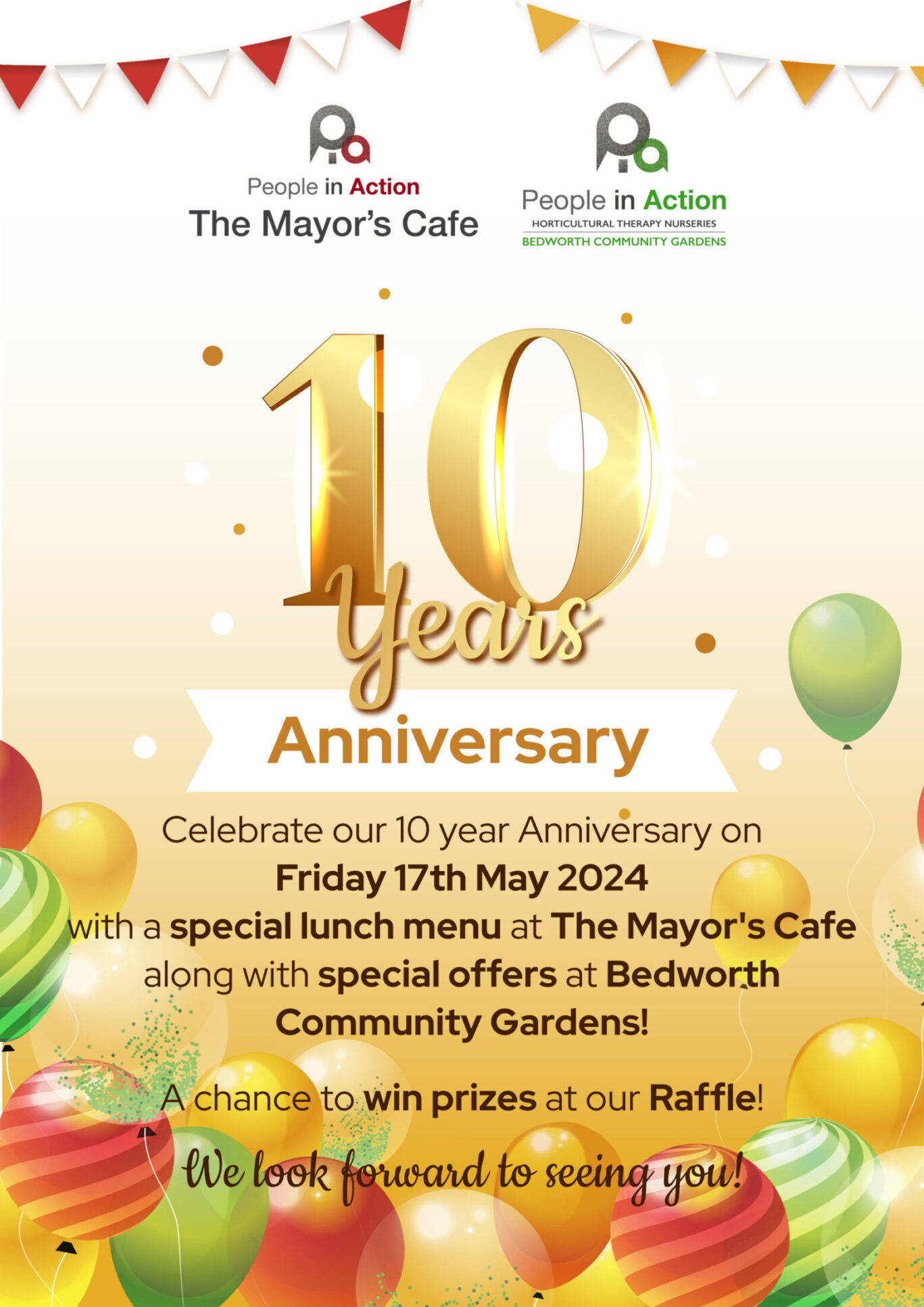 10 years cafe poster
