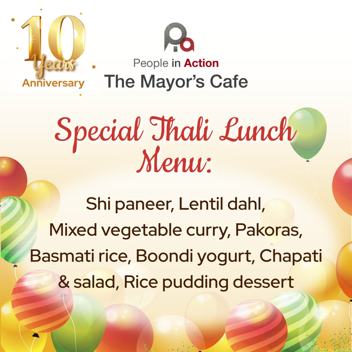 10 years cafe poster